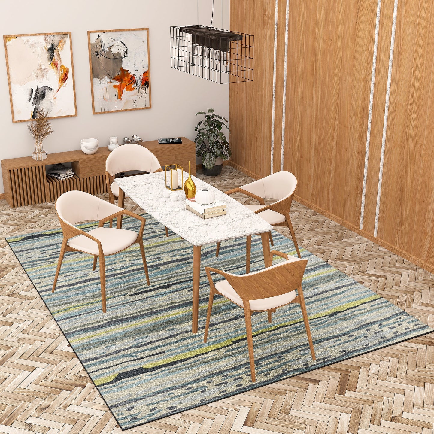 Premium Hand-Tufted Rug Made of 100% Wool - Winter Coast - 8x10 Feet