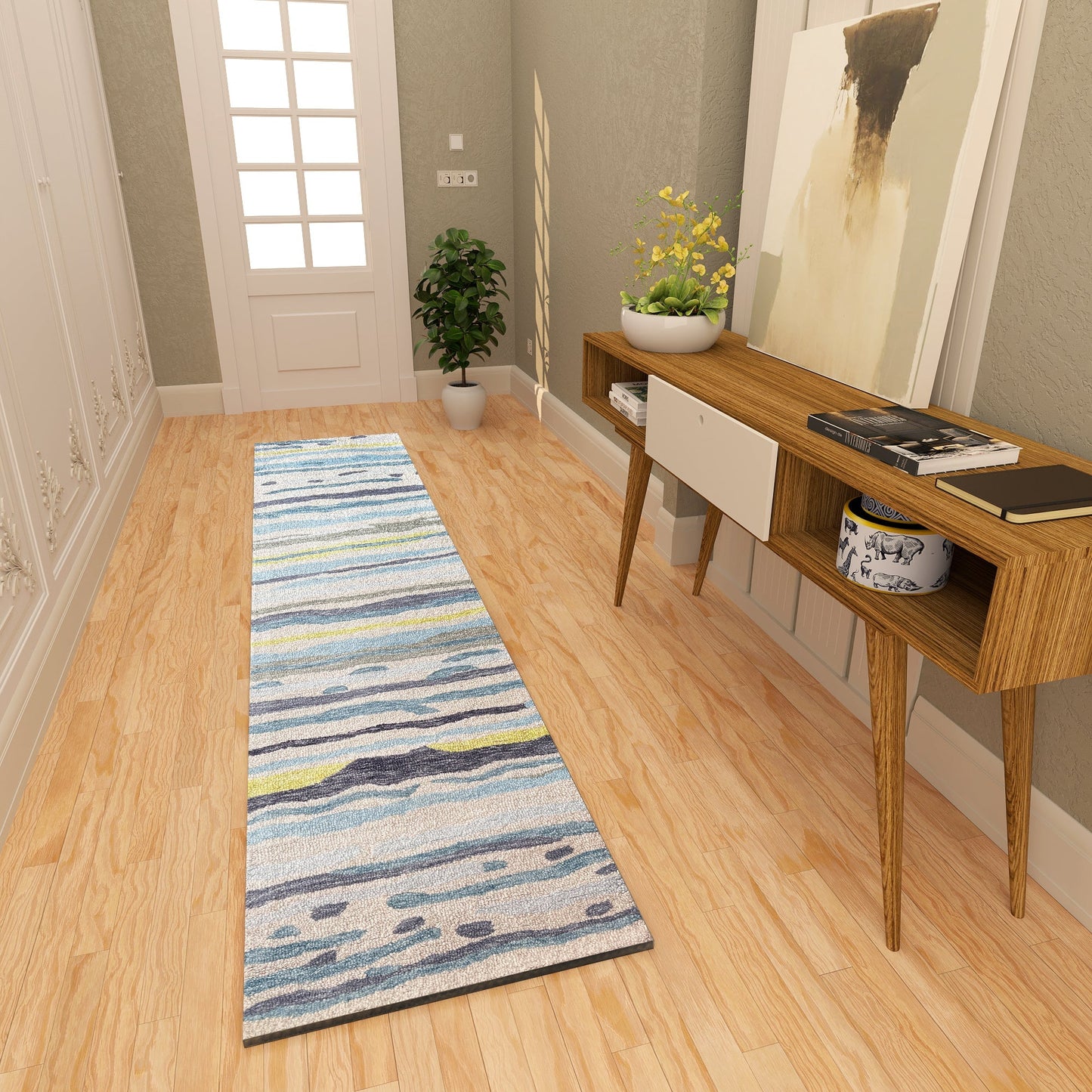 Premium Hand-Tufted Rug Made of 100% Wool - Winter Coast - 2x10 Feet