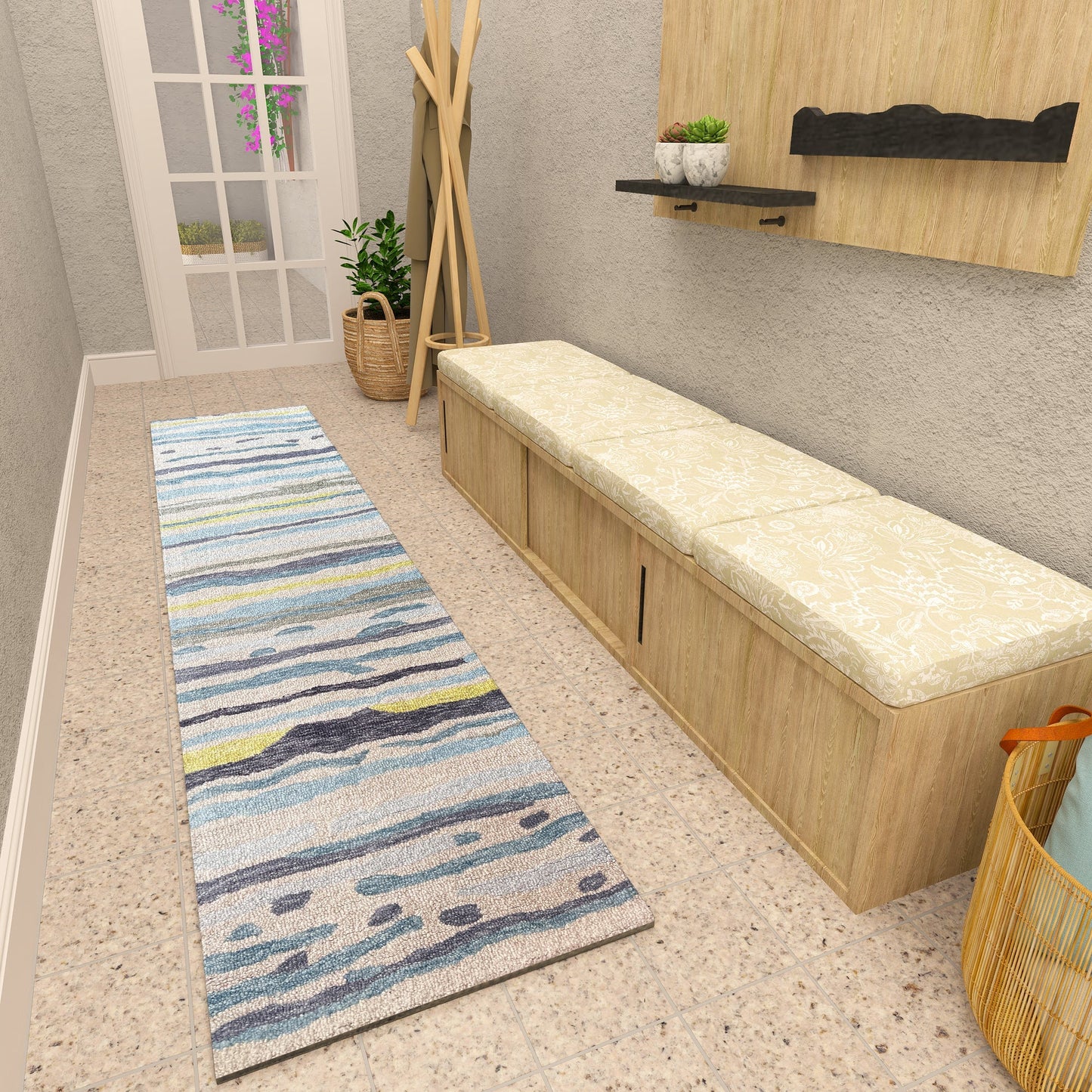 Premium Hand-Tufted Rug Made of 100% Wool - Winter Coast - 2x10 Feet