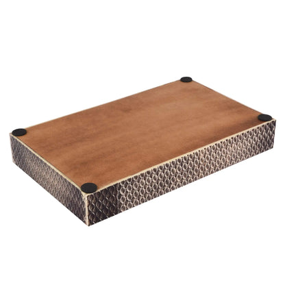 Countertop and Vanity Tray - Parlour Adder Pattern Brown 10x6 inches