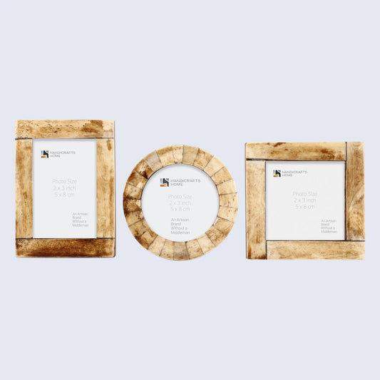 Baby Picture Frames Bone Inlay Collection in Antique, Set of 3