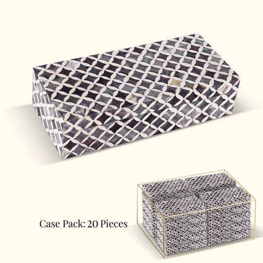 Decorative Box Slate White Star, Pack of 20