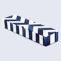 Decorative Boxes Chevron Pattern Resin Inlay Collection in 6 Sizes, Blue & White