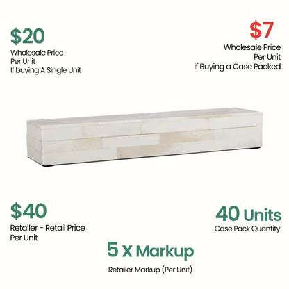 Decorative Box Plain White, Pack of 40