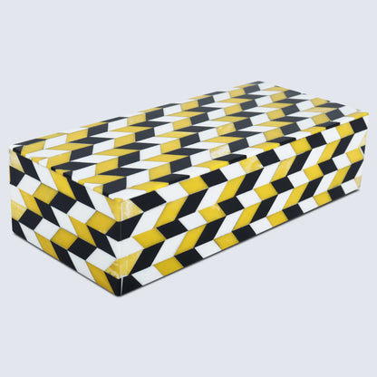 Decorative Boxes Marquet Artemis Pattern Resin Inlay Collection in 8 Sizes