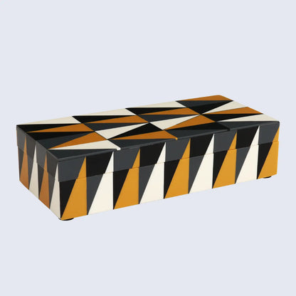 Decorative Boxes Puzzle Guild Pattern Resin Inlay Collection in 7 Sizes