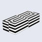 Decorative Boxes Puzzle Slide Pattern Resin Inlay Collection in 7 Sizes, Black & White