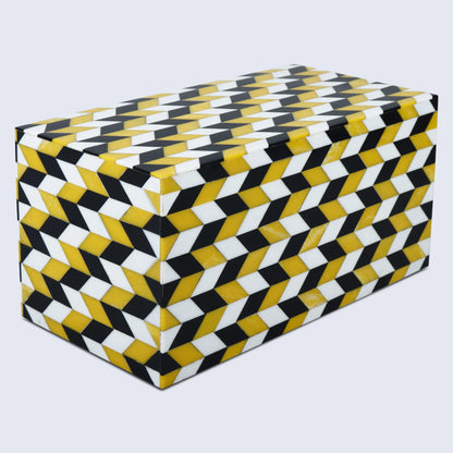 Decorative Boxes Marquet Artemis Pattern Resin Inlay Collection in 8 Sizes