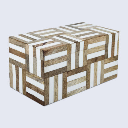 Marquet Chase Wood & Resin Inlay Decorative Storage Box