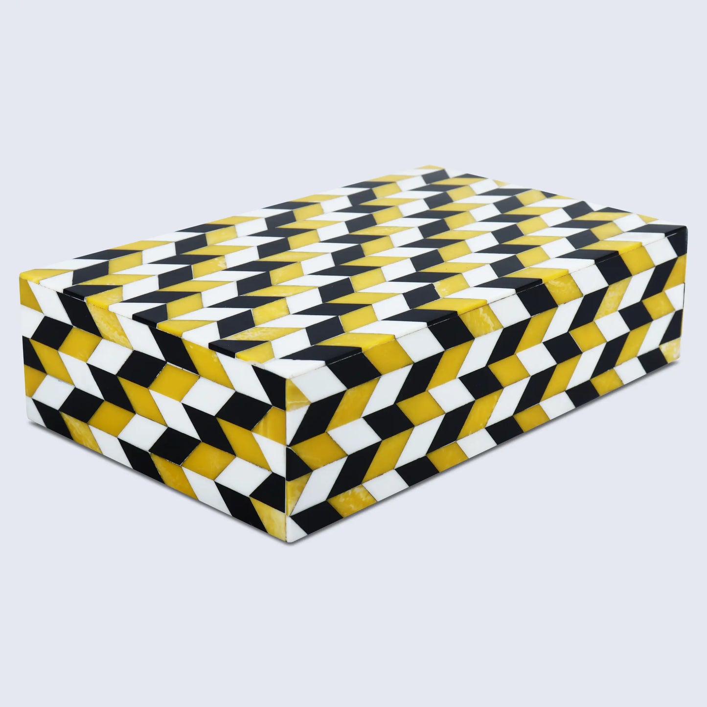 Decorative Boxes Marquet Artemis Pattern Resin Inlay Collection in 8 Sizes
