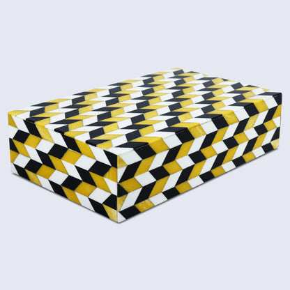 Decorative Boxes Marquet Artemis Pattern Resin Inlay Collection in 8 Sizes
