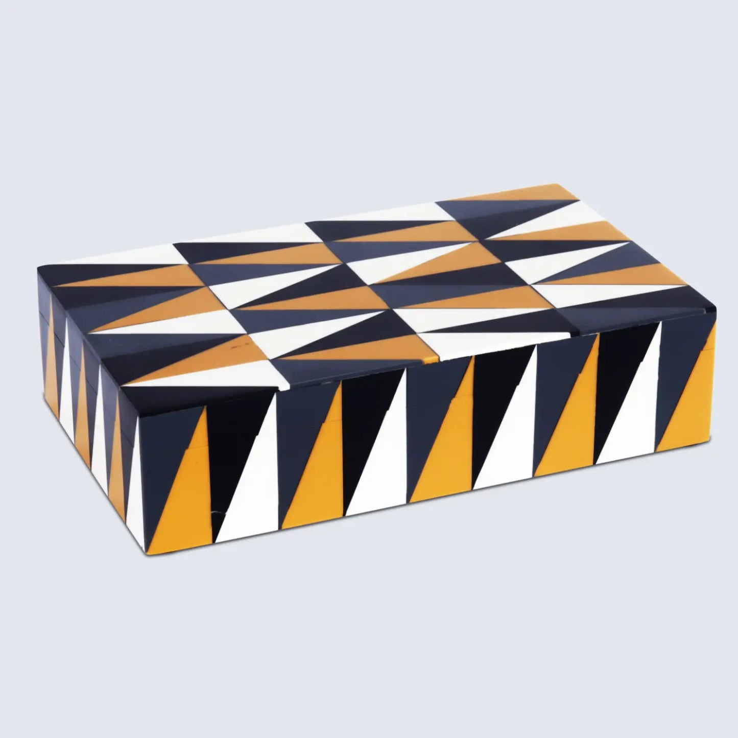 Decorative Boxes Puzzle Guild Pattern Resin Inlay Collection in 7 Sizes