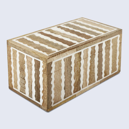Kept Safari Resin Inlay & Wood Decorative Storage Wooden Box - 7 Size Options