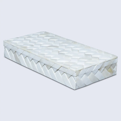 Ivory Braid Pattern Bone Inlay Decorative Storage Box 7 Sizes