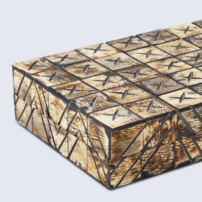 Decorative Boxes Kept Paradox Pattern Horn Inlay Collection in 7 Sizes
