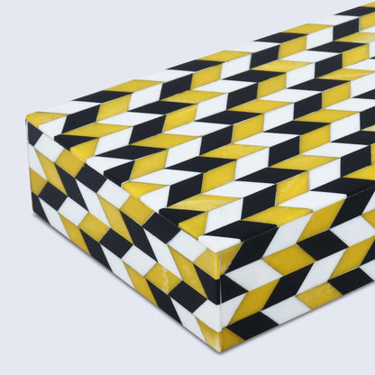 Decorative Boxes Marquet Artemis Pattern Resin Inlay Collection in 8 Sizes
