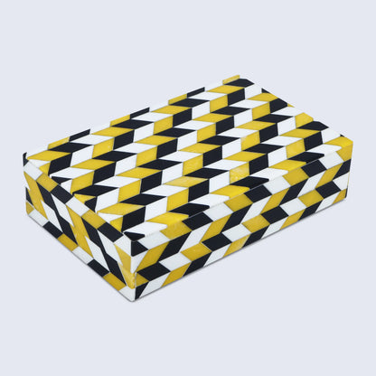 Decorative Boxes Marquet Artemis Pattern Resin Inlay Collection in 8 Sizes