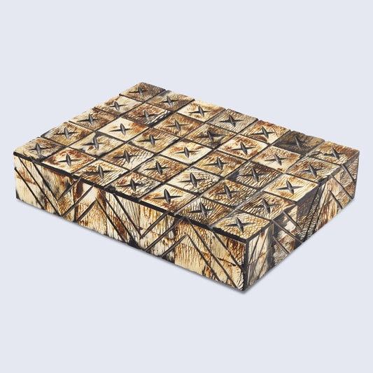 Decorative Boxes Kept Paradox Pattern Horn Inlay Collection in 7 Sizes