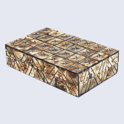 Decorative Boxes Kept Paradox Pattern Horn Inlay Collection in 7 Sizes
