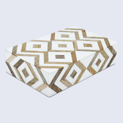 Marquet Array Resin & Wood Inlay Decorative Storage Box