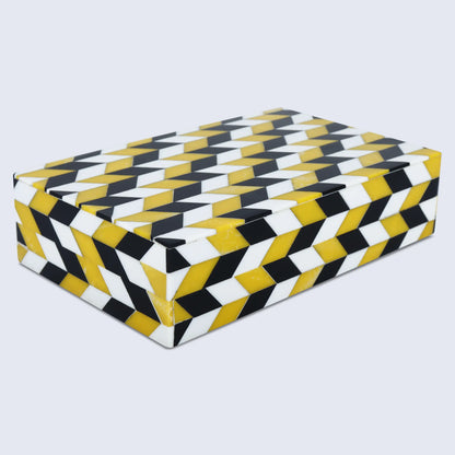 Decorative Boxes Marquet Artemis Pattern Resin Inlay Collection in 8 Sizes