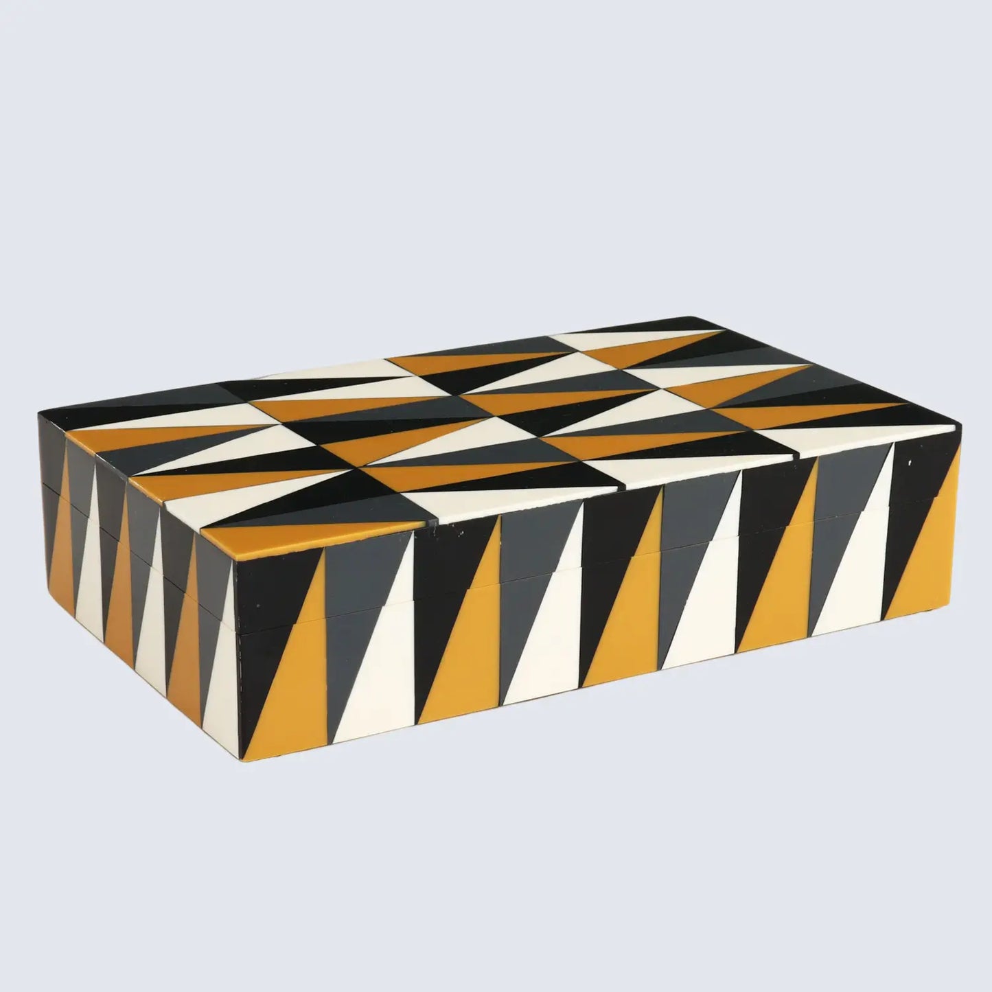 Decorative Boxes Puzzle Guild Pattern Resin Inlay Collection in 7 Sizes