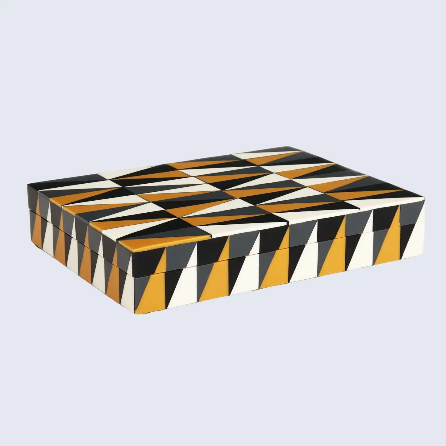 Decorative Boxes Puzzle Guild Pattern Resin Inlay Collection in 7 Sizes