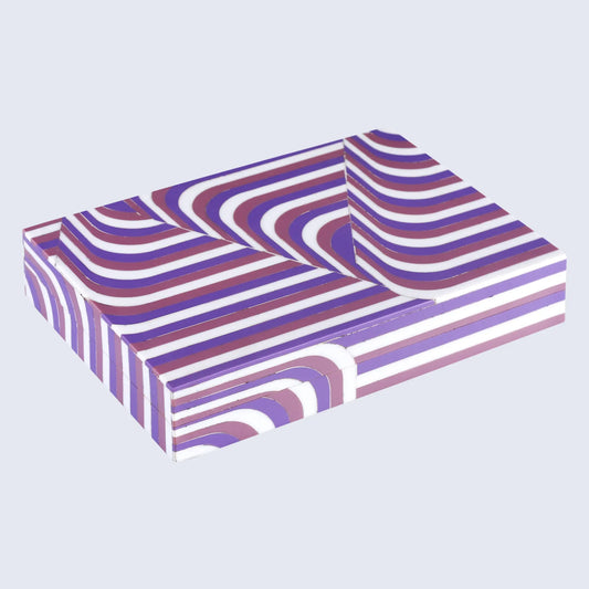 Decorative Box Carnaby Swing Pattern Resin Inlay Collection 8 x 6 x 1.5 inch