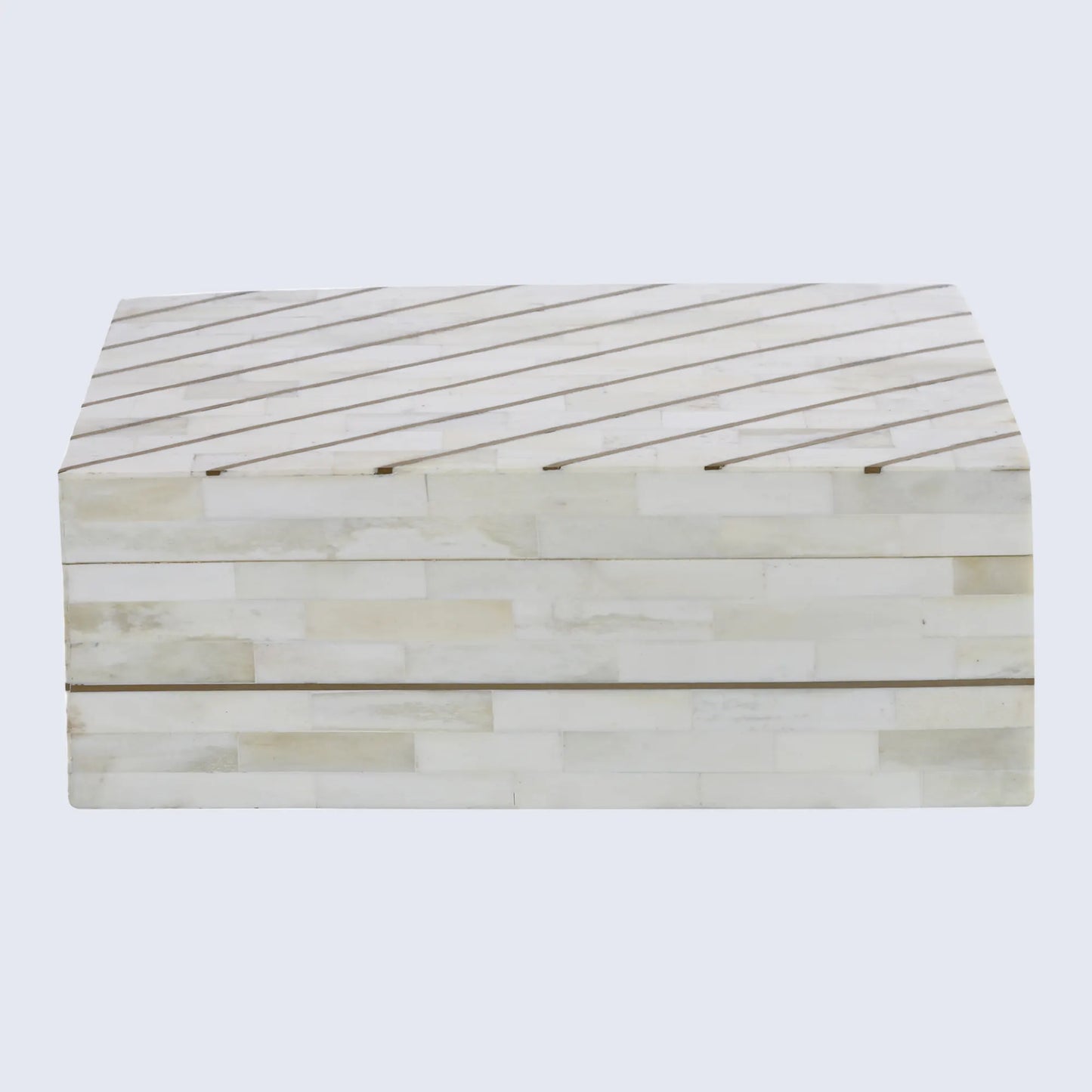 Decorative Box Aegean Pearl Pattern Bone Inlay & Brass Collection in 2 Sizes