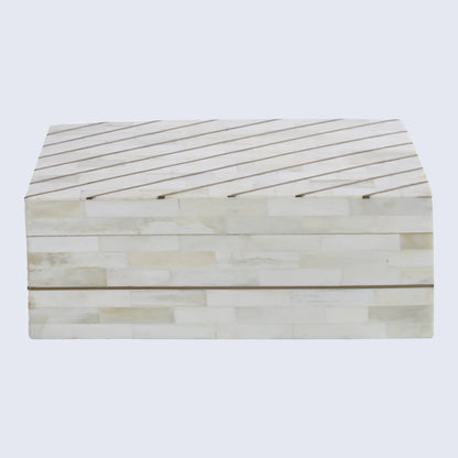 Decorative Box Aegean Pearl Pattern Bone Inlay & Brass Collection in 2 Sizes