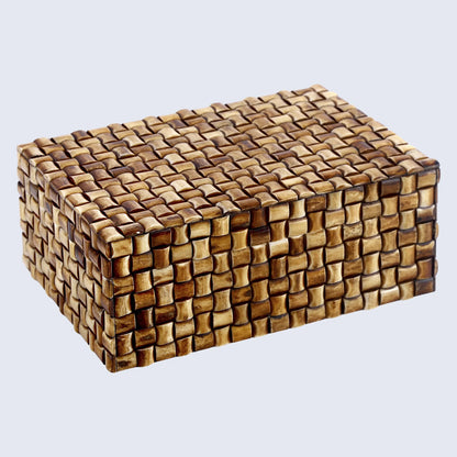 Decorative Boxes Mekong Chai Pattern Bone Inlay Collection in 2 Sizes