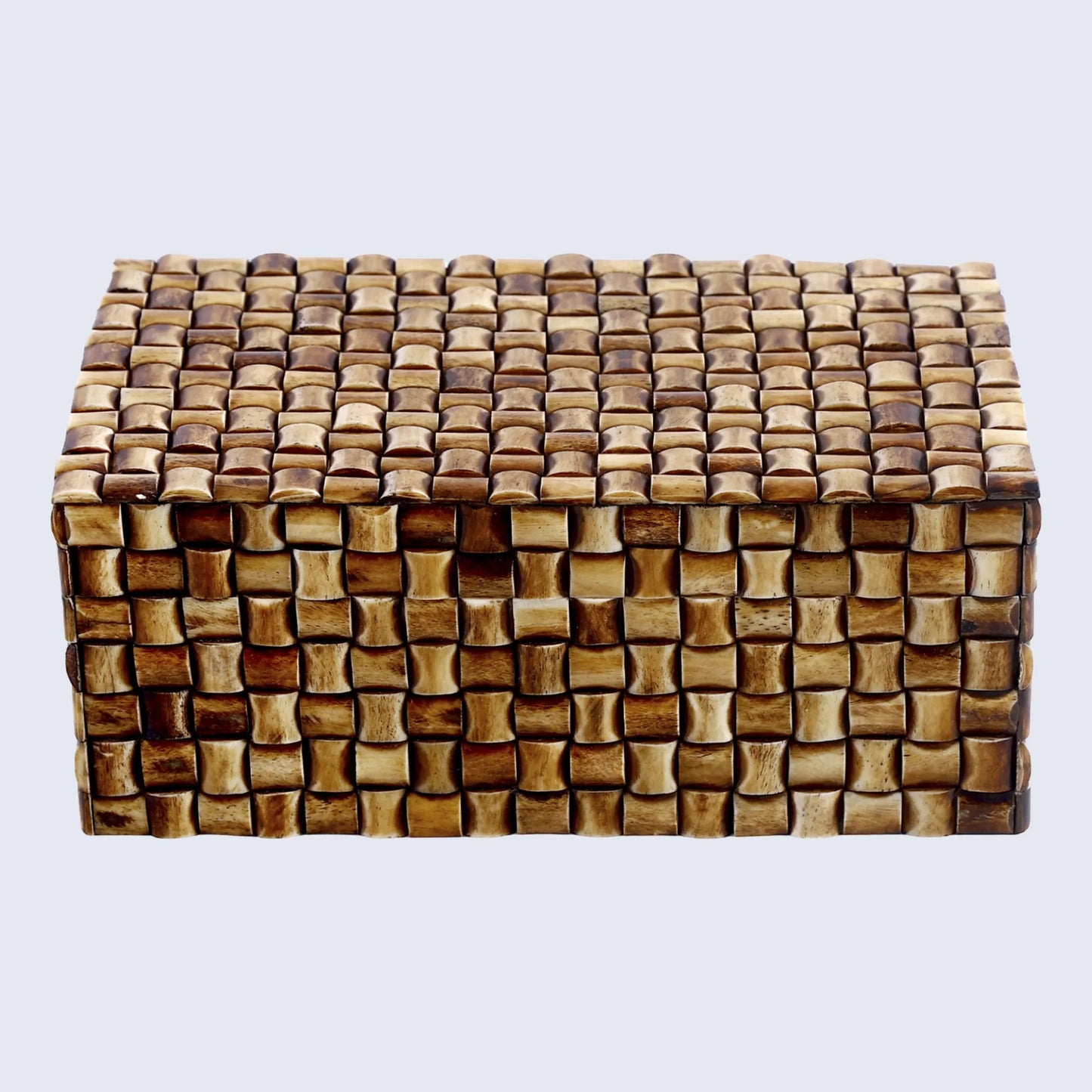 Decorative Boxes Mekong Chai Pattern Bone Inlay Collection in 2 Sizes