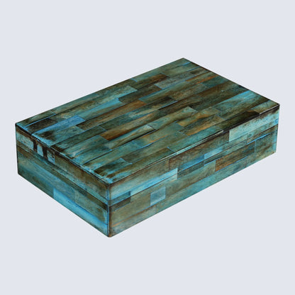 Decorative Boxes Verdigris Pattern Bone Inlay Collection in 7 Sizes