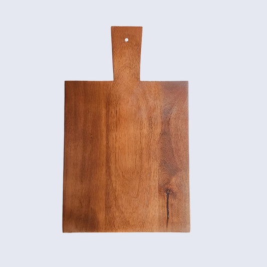Chopping Board Centered Paddle Handle –Wood, in 16.5x10"