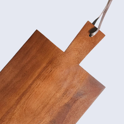 Chopping Board Centered Paddle Handle –Wood, in 16.5x10"