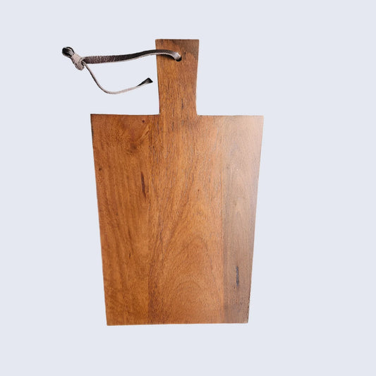Chopping Board Trapezoid Handle –Wood, in 16.5x10"