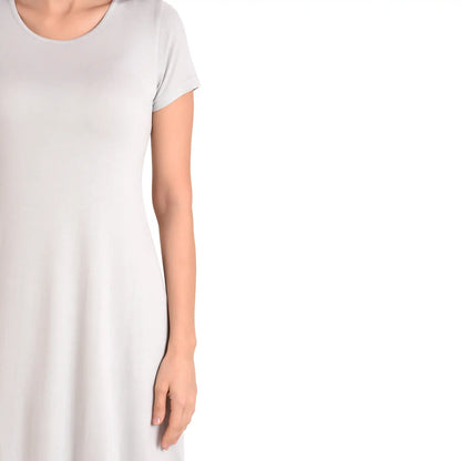 Short Sleeve Loose T-Shirt Dress - Available in 6 Colors