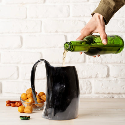 Horn Whiskey Mugs - Holds Upto 6.5 oz, Natural
