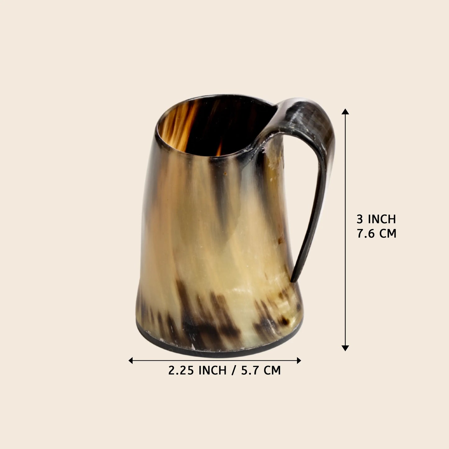Horn Whiskey Mugs - Holds Upto 6.5 oz, Small