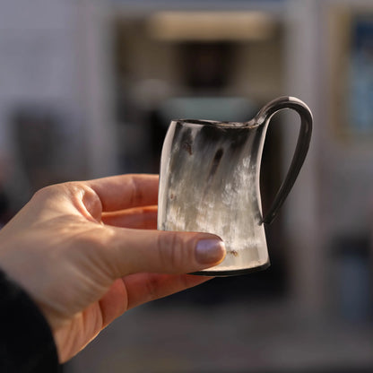 Horn Whiskey Mugs - Holds Upto 6.5 oz, Small