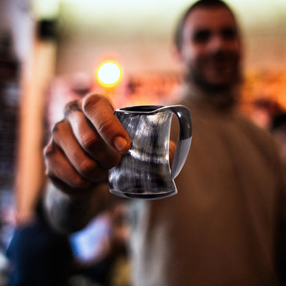Horn Whiskey Mugs - Holds Upto 6.5 oz, Small