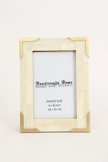 Picture Frames Deluxe Carta Pattern Bone Inlay Collection, 4x6