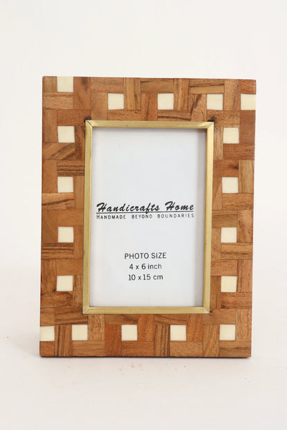 Picture Frames Halo Parquet Pattern Resin Inlay Collection in 4x6 – Wholesale picture frames