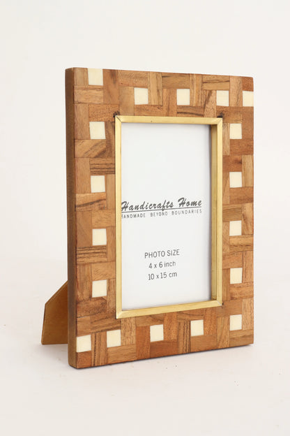 Picture Frames Halo Parquet Pattern Resin Inlay Collection in 4x6 – Wholesale picture frames