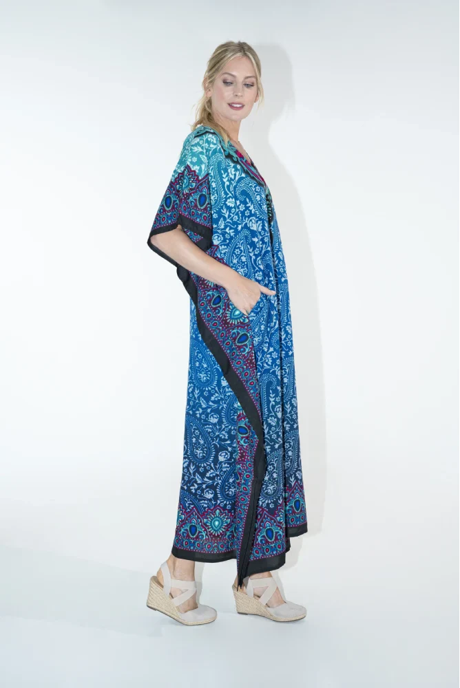 Women Long Kaftan Summer Holiday Caftan Dress in 4 Colors - S to 3XL