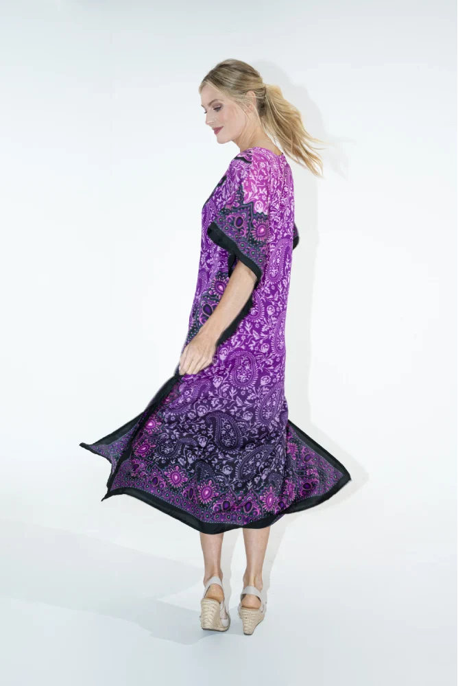 Women Long Kaftan Summer Holiday Caftan Dress in 4 Colors - S to 3XL