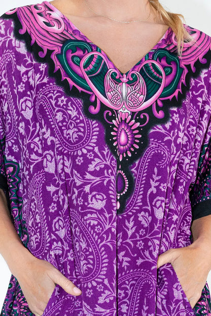 Women Long Kaftan Summer Holiday Caftan Dress in 4 Colors - S to 3XL