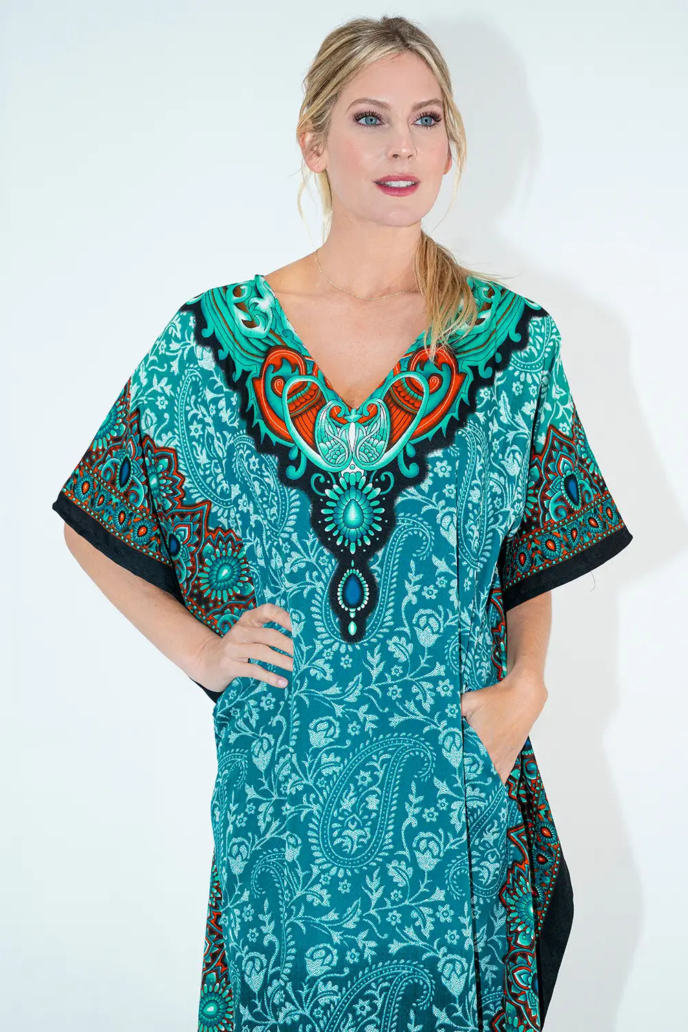 Women Long Kaftan Summer Holiday Caftan Dress in 4 Colors - S to 3XL
