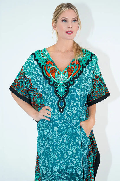 Women Long Kaftan Summer Holiday Caftan Dress in 4 Colors - S to 3XL