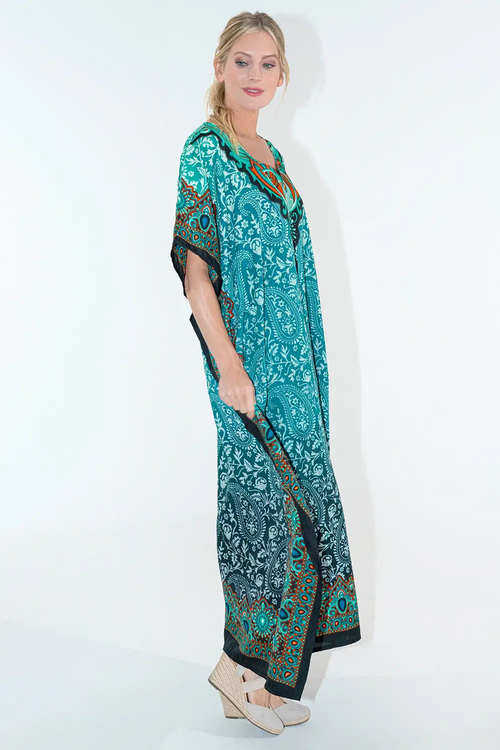 Women Long Kaftan Summer Holiday Caftan Dress in 4 Colors - S to 3XL